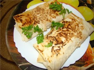 Russian home chicken wraps doner kebab