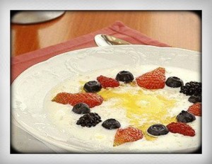 Russian semolina porridge breakfast